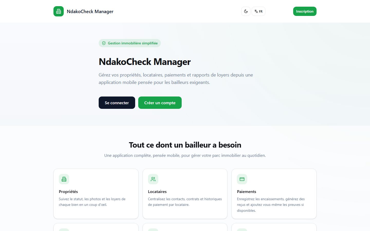 Aperçu de NdakoCheck Manager